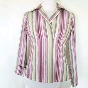 1163 NWOT striped dress shirt Axcess Liz Claiborne
